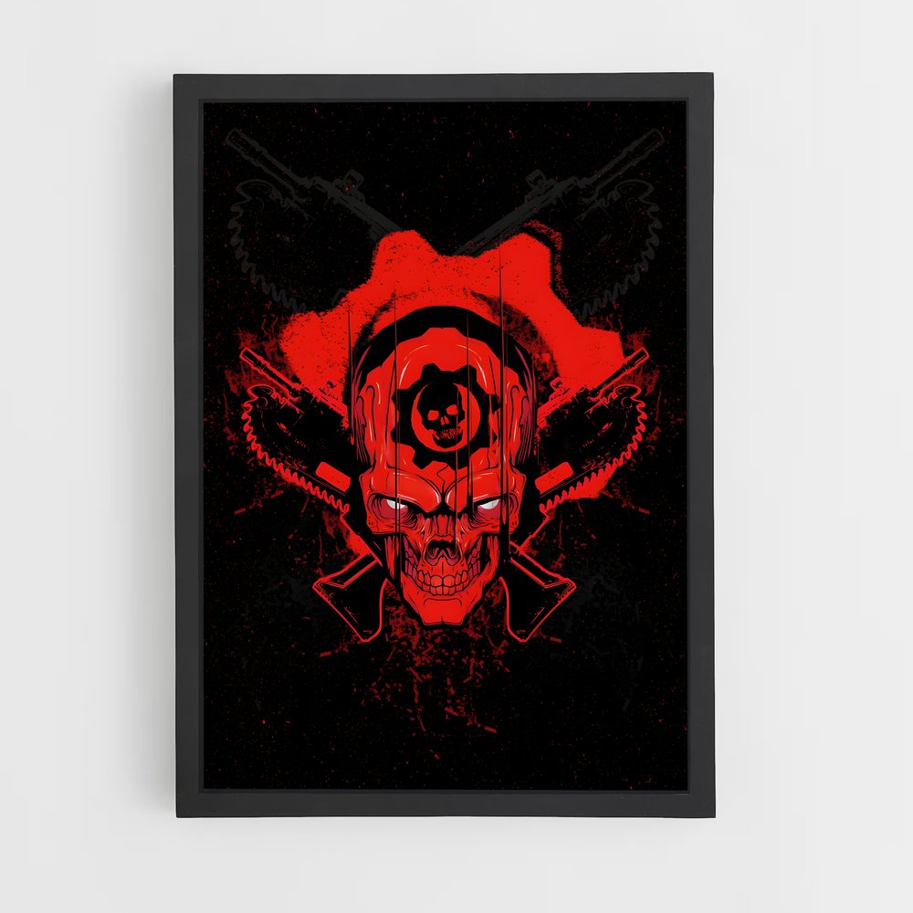 Poster Skull & Guns – affiche Gears of war (vue 2)